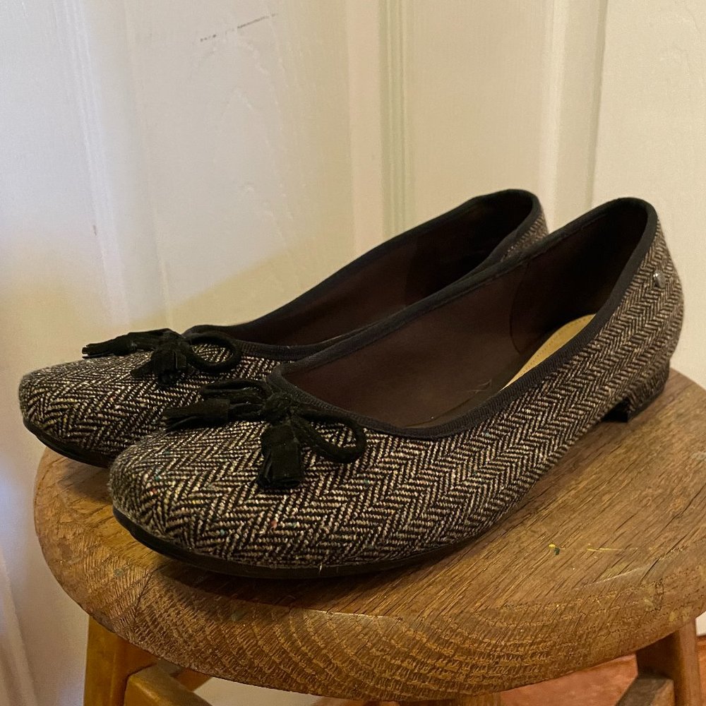 Hush Puppies Tweed Fabric Flat, 11W